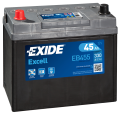 Exide Excell EB455 45А/ч-12V ст EN300 европейские прямая 234x127x220